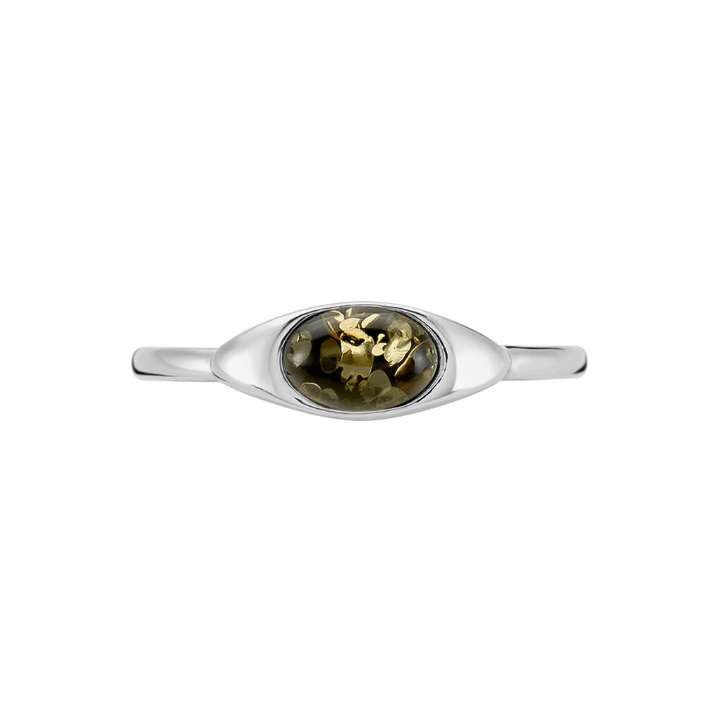 Bague Marquita Argent Blanc Ambre - Bagues avec pierre Femme | Histoire d’Or