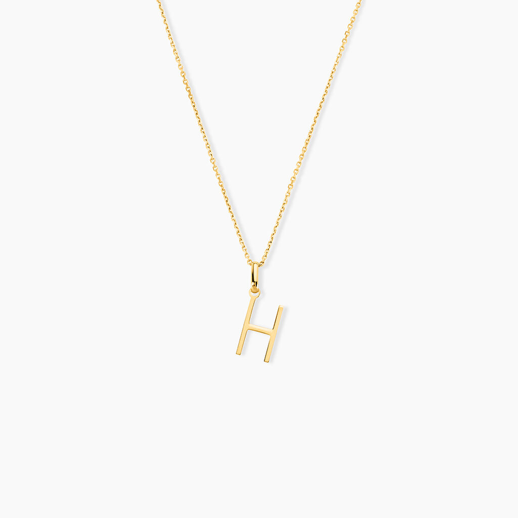Pendentif Ionia Lettre Or Jaune - Pendentifs Famille | Histoire d&rsquo;Or