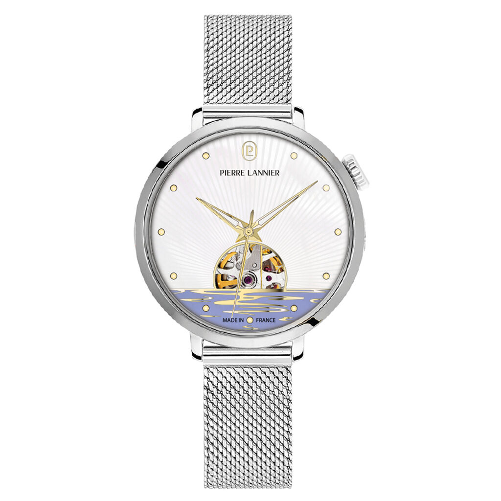 Montre Pierre Lannier Australe Nacre Blanche - Montres Femme | Histoire d&rsquo;Or
