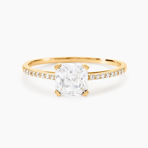 Bague Solitaire Or Jaune Beline Oxyde De Zirconium - Bagues solitaires Femme | Histoire d&rsquo;Or