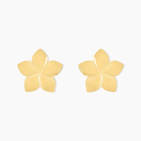 Boucles D'oreilles Puces Maora Acier Jaune - Nouveautés Femme | Histoire d’Or
