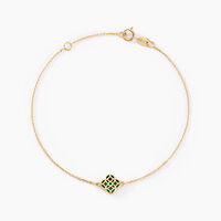 Bracelet Rosalite Or Jaune Malachite