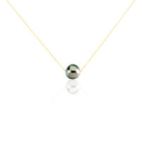 Collier Sissy Or Jaune Perle De Culture De Tahiti