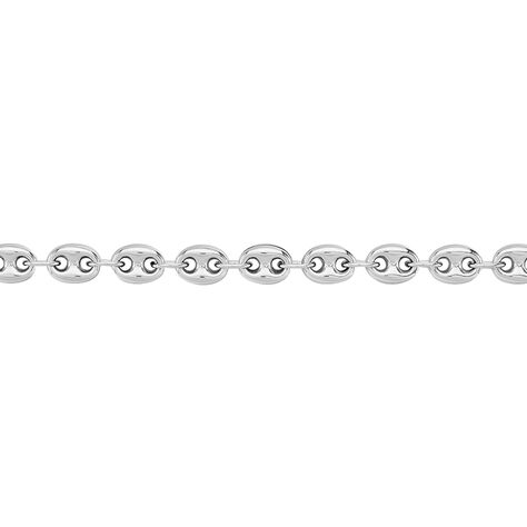 Collier Carrus Maille Grain De Cafe Argent Blanc - Chaines Homme | Histoire d’Or
