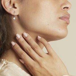 Créoles Or Blanc Topaze Azur - Boucles d'oreilles créoles Femme | Histoire d’Or