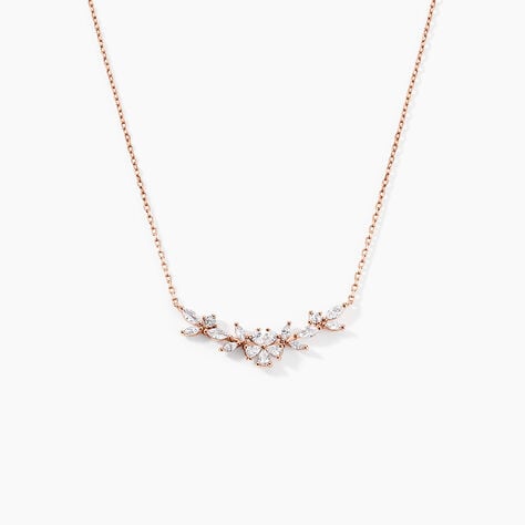 Collier Wanda Argent Rose Oxyde De Zirconium - Colliers fantaisie Femme | Histoire d&rsquo;Or