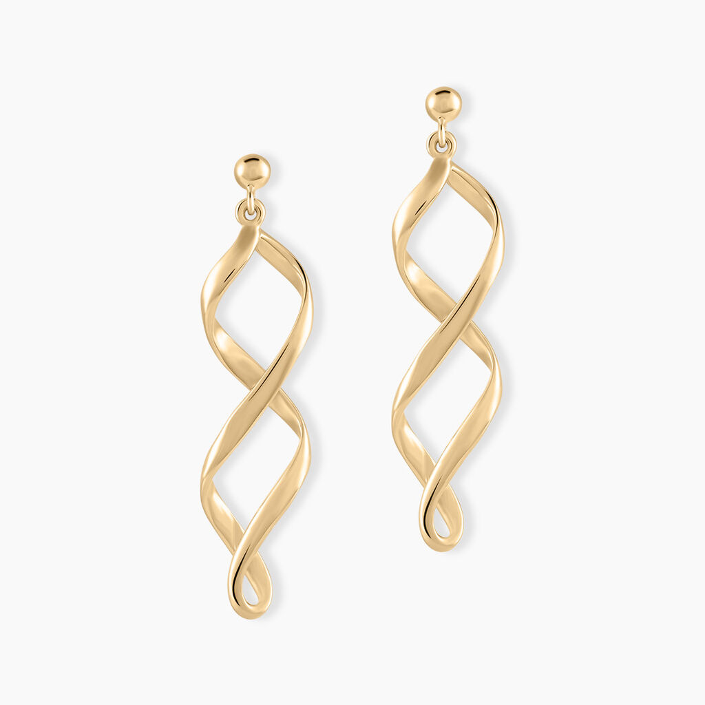 Boucles D'oreilles Pendantes Indi Plaqué Or Jaune - Boucles d'oreilles fantaisie Femme | Histoire d’Or