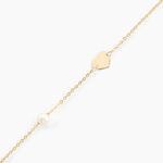 Bracelet Roselena Coeur Or Jaune Perle De Culture - Bracelets Enfant | Histoire d&rsquo;Or