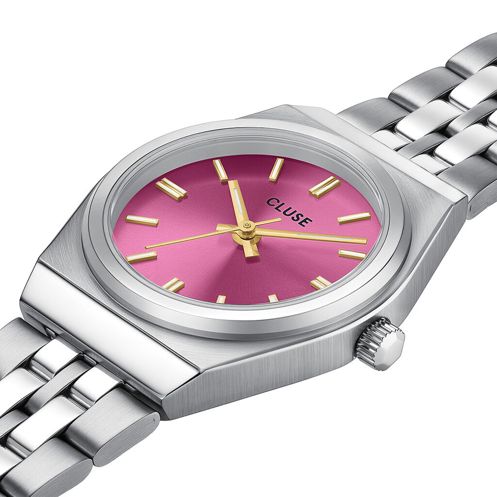 Montre Cluse Retro 70'S Mini Fuschia - F&ecirc;te des m&egrave;res Femme | Histoire d&rsquo;Or
