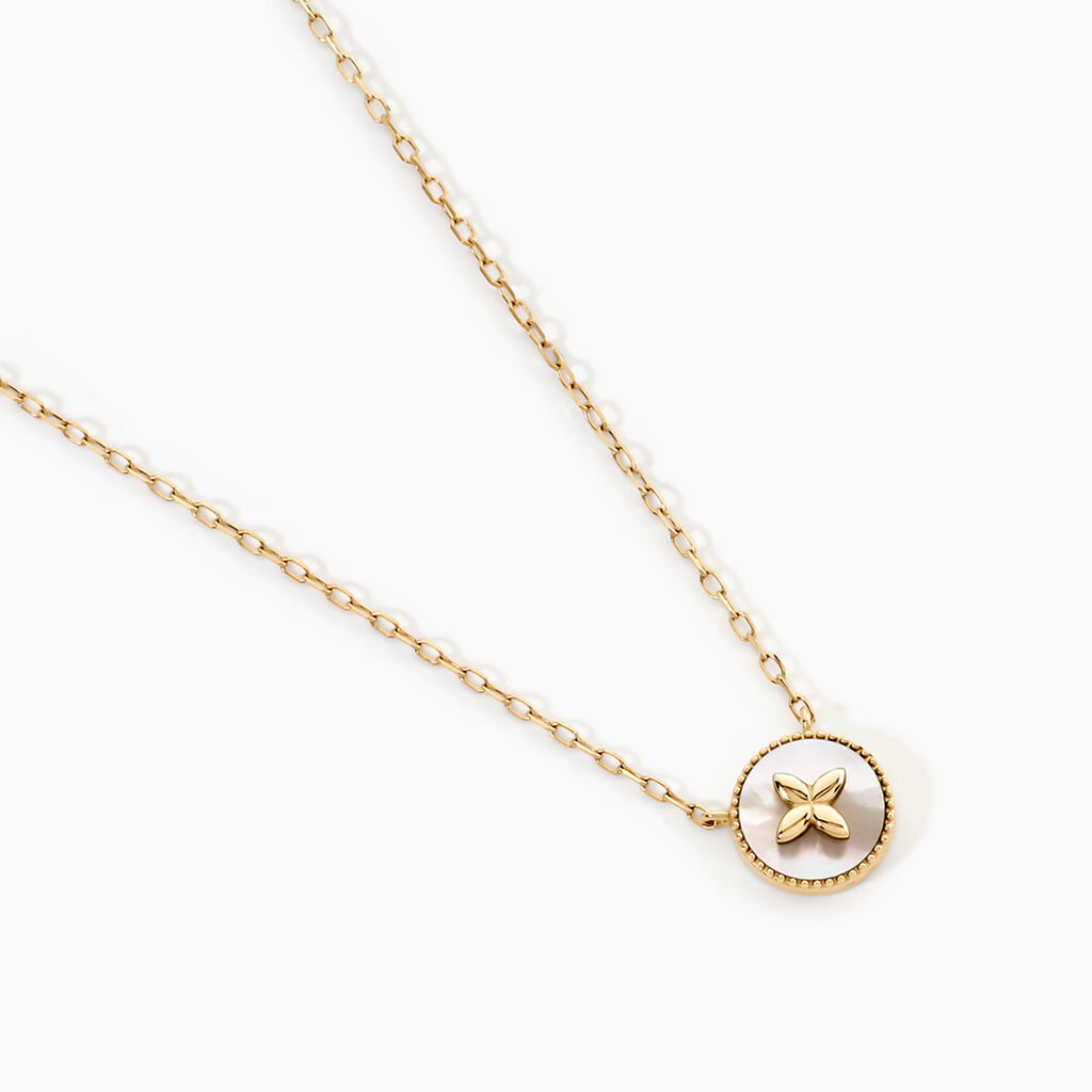Collier Lucky Gems Or Jaune Nacre - Bijoux avec pierres Femme | Histoire d&rsquo;Or