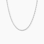 Collier Ciana Torsade Diamante Argent Blanc - Chaines Femme | Histoire d&rsquo;Or