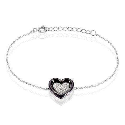 Bracelet Ana-paula Argent Blanc Céramique Et Oxyde De Zirconium - Bracelets Femme | Histoire d’Or