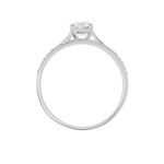 Bague Solitaire Anatoline Or Blanc Oxyde De Zirconium - Bagues solitaires Femme | Histoire d&rsquo;Or