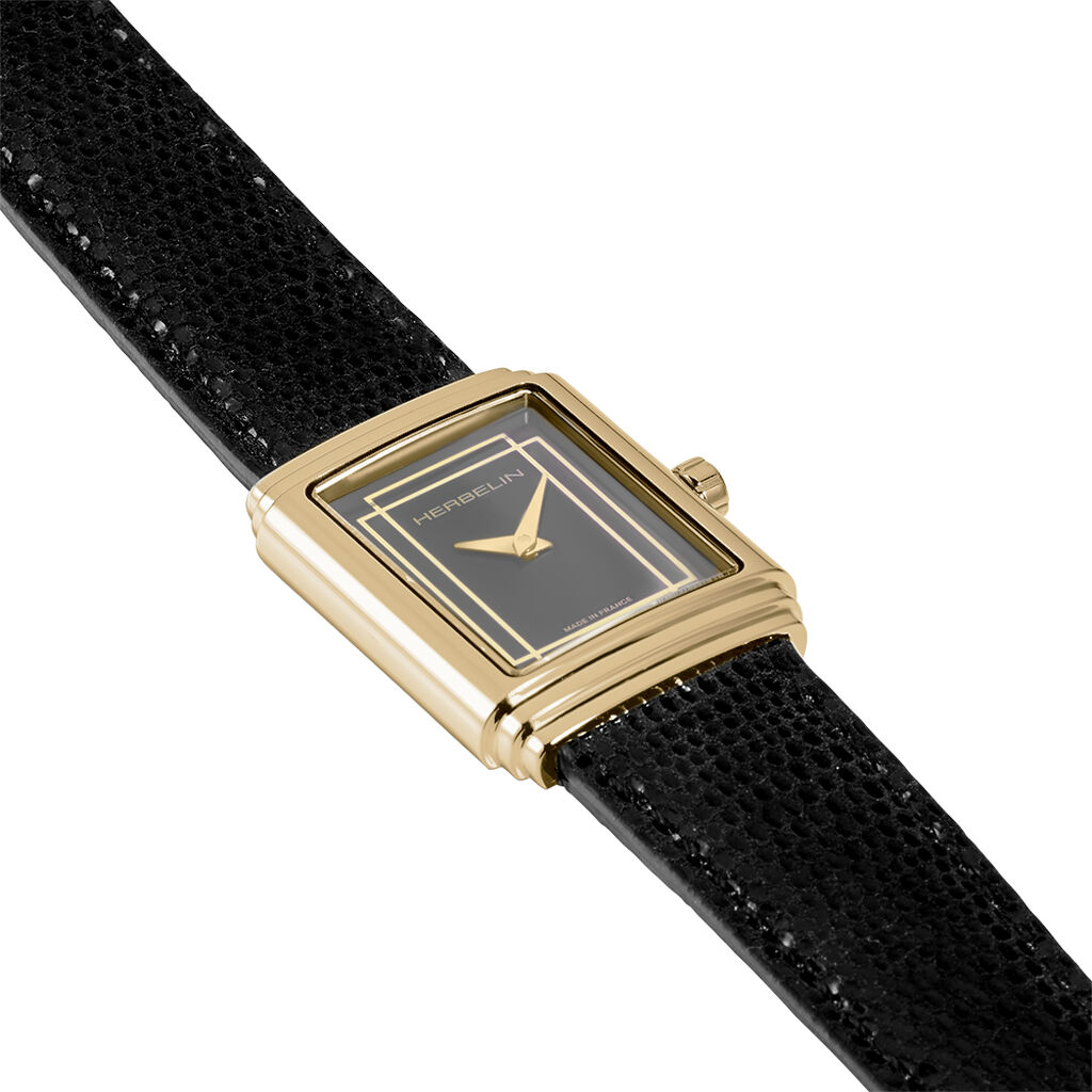 Montre Herbelin Art Deco Noir - Id&eacute;es cadeaux Femme | Histoire d&rsquo;Or