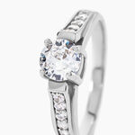 Bague Solitaire Mady Argent Blanc Oxyde De Zirconium - Bagues solitaires Femme | Histoire d&rsquo;Or