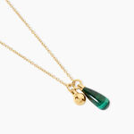 Collier Mala&iuml;ka Argent Dor&eacute; A L'Or 750/1000 Malachite - Colliers Femme | Histoire d&rsquo;Or
