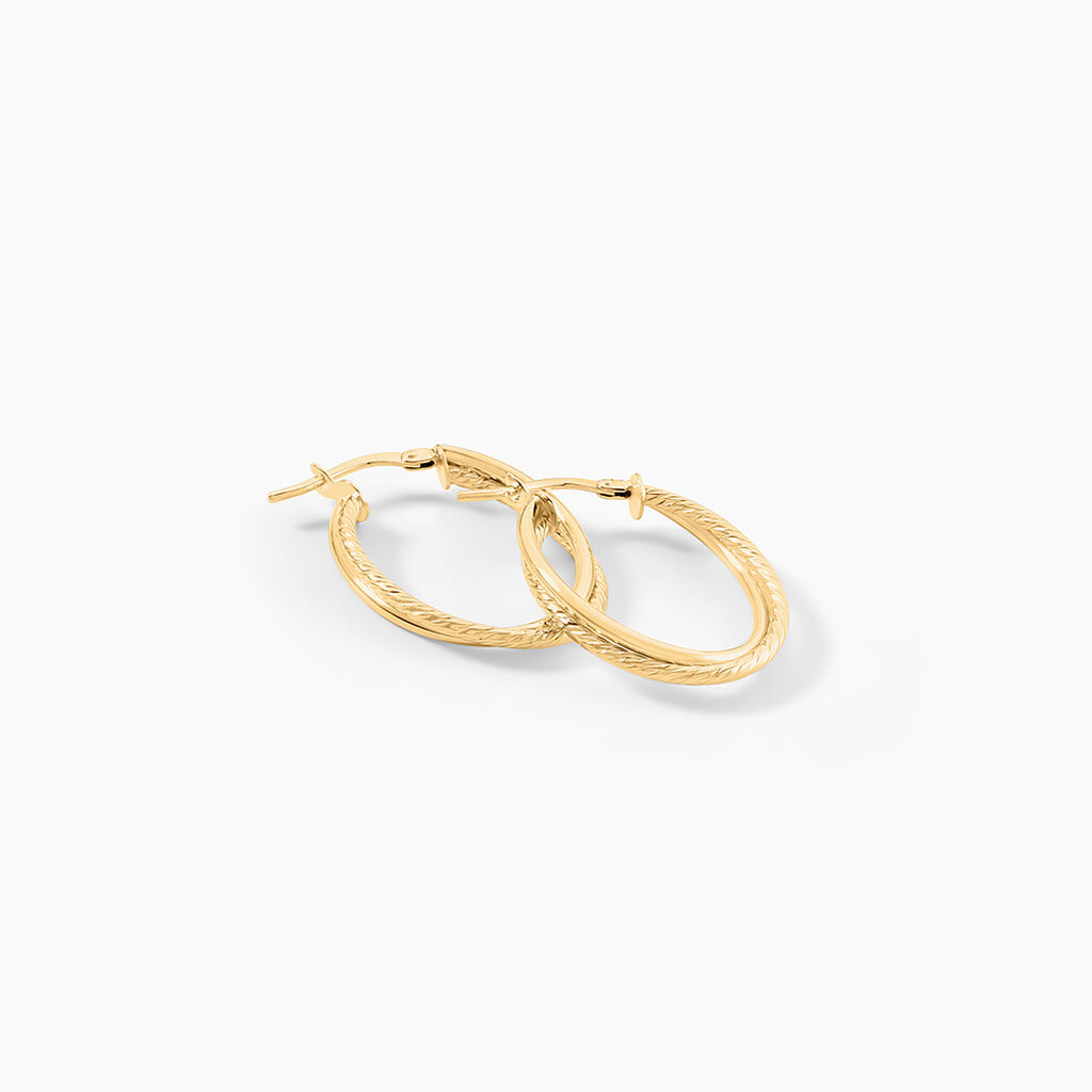 Créoles Maelia Or Jaune - Boucles d'oreilles créoles Femme | Histoire d’Or