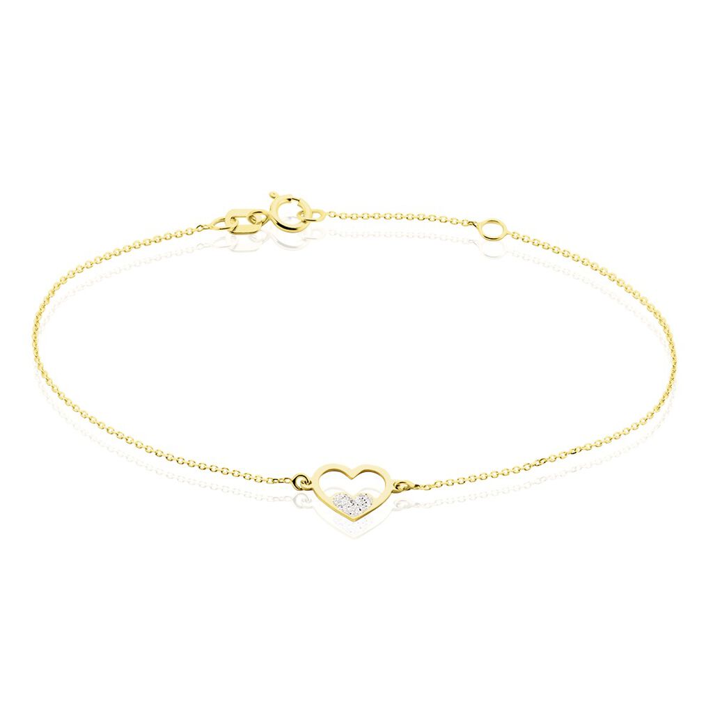 Bracelet Or Jaune Jenovefa - Bracelets Coeur Femme | Histoire d’Or
