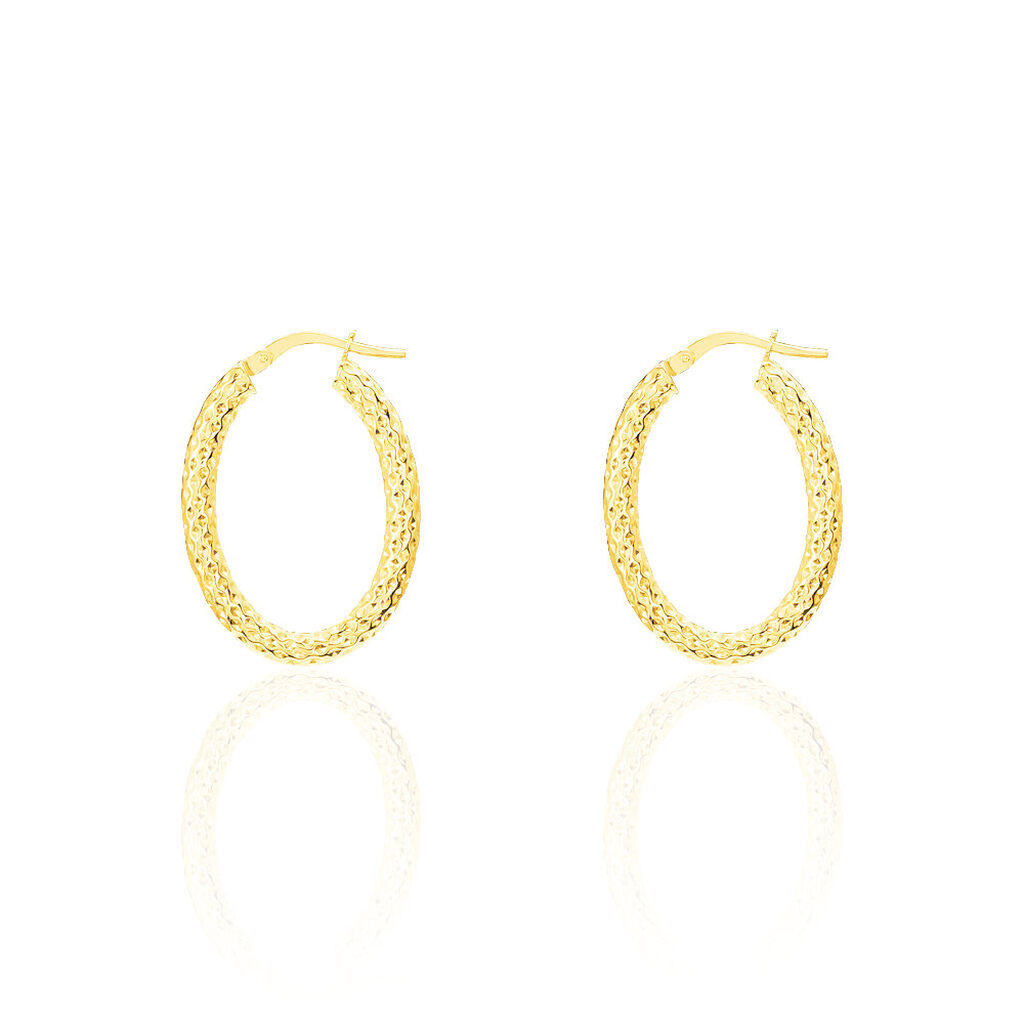 Créoles Udara Or Jaune - Boucles d'oreilles créoles Femme | Histoire d’Or