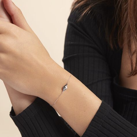 Bracelet Sculptural Or Blanc Diamant - Bracelets Femme | Histoire d’Or