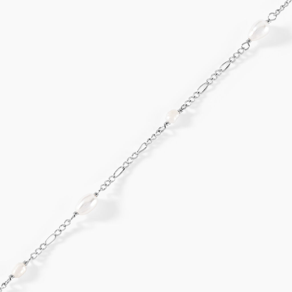 Bracelet Onassis Argent Blanc Perle De Culture - Bracelets Femme | Histoire d’Or