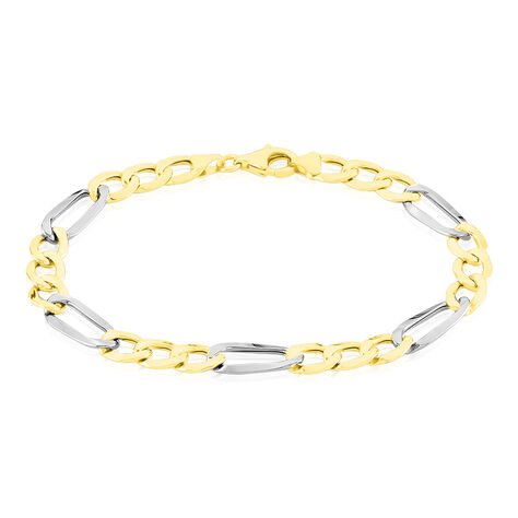 Bracelet Cameo Maille Alternee 1/3 Or Bicolore - Bracelets chaîne Homme | Histoire d’Or