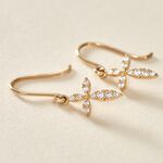 Boucles D'oreilles Pendantes Chastity Or Jaune Oxyde De Zirconium - Boucles d'oreilles pendantes Femme | Histoire d&rsquo;Or