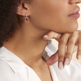 Boucles D'oreilles Pendantes Brigita Plaqué Or Pierre Et Oxyde - Boucles d'oreilles fantaisie Femme | Histoire d’Or