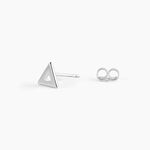 Boucles D'oreilles Puces Severine Argent Blanc - Boucles d'oreilles fantaisie Femme | Histoire d&rsquo;Or