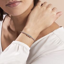 Bracelet Jonc Atlantis Argent Blanc - Bracelets fantaisie Femme | Histoire d’Or