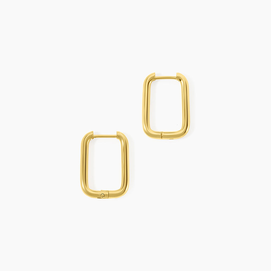 Créoles Figari Acier Jaune - 10 mm - Nouveautés Femme | Histoire d’Or