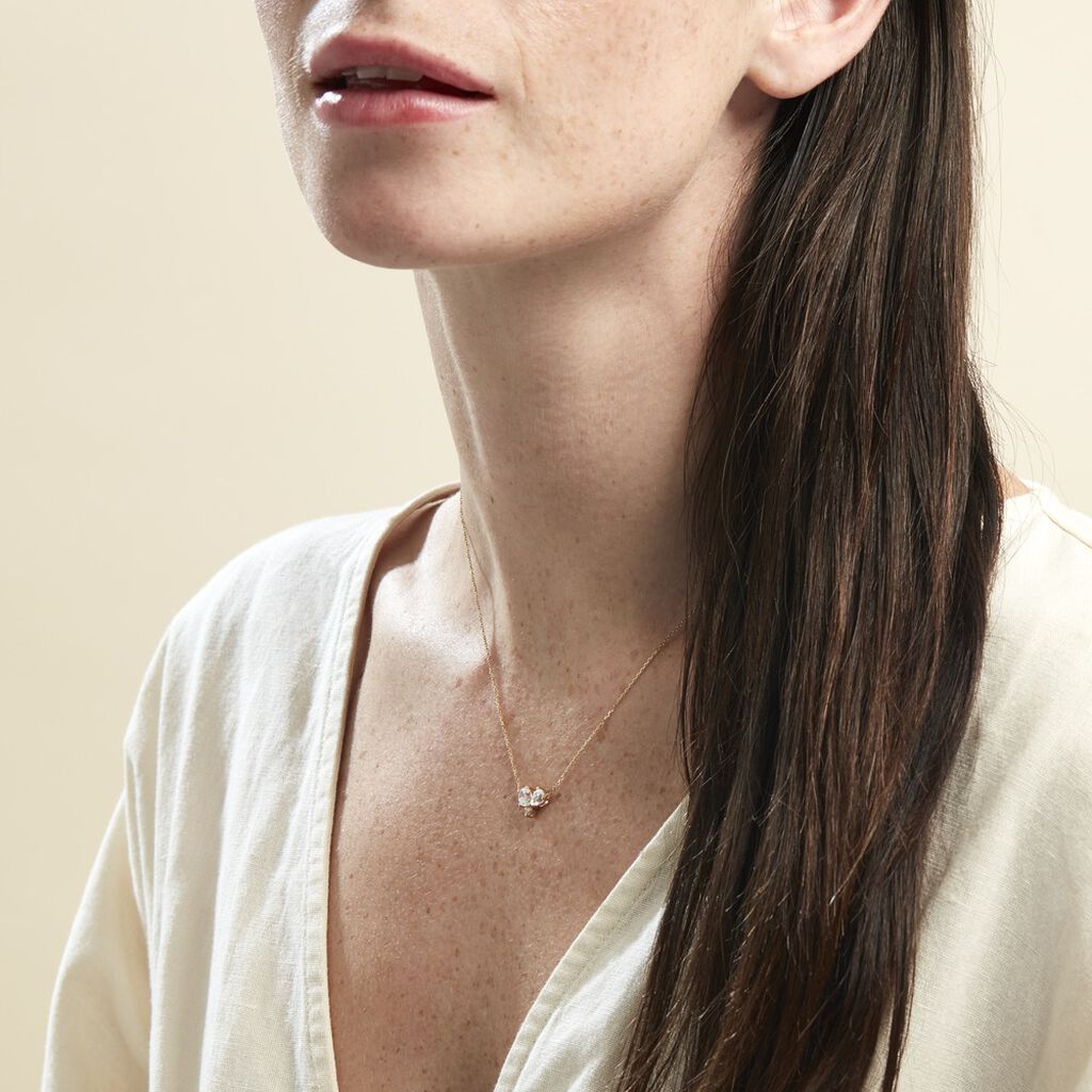 Collier Or Jaune Isidor Oxydes De Zirconium - Colliers Femme | Histoire d’Or