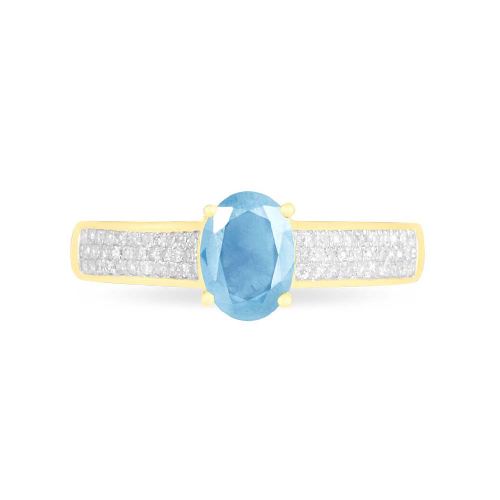Bague Crista Or Jaune Topaze Et Diamant - Bagues solitaires Femme | Histoire d’Or