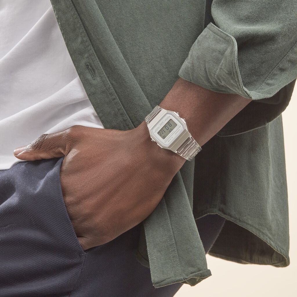 Montre Casio Collection Vintage Edgy Blanc - Montres Unisex | Histoire d’Or