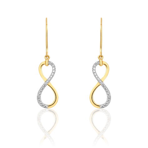 Boucles D'oreilles Pendantes Infino Or Jaune Diamant - Boucles d'oreilles pendantes Femme | Histoire d’Or