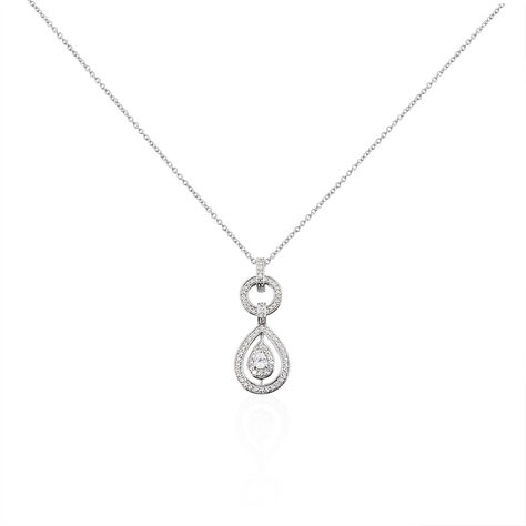 Collier Edward Argent Blanc Oxyde De Zirconium - Colliers Femme | Histoire d’Or