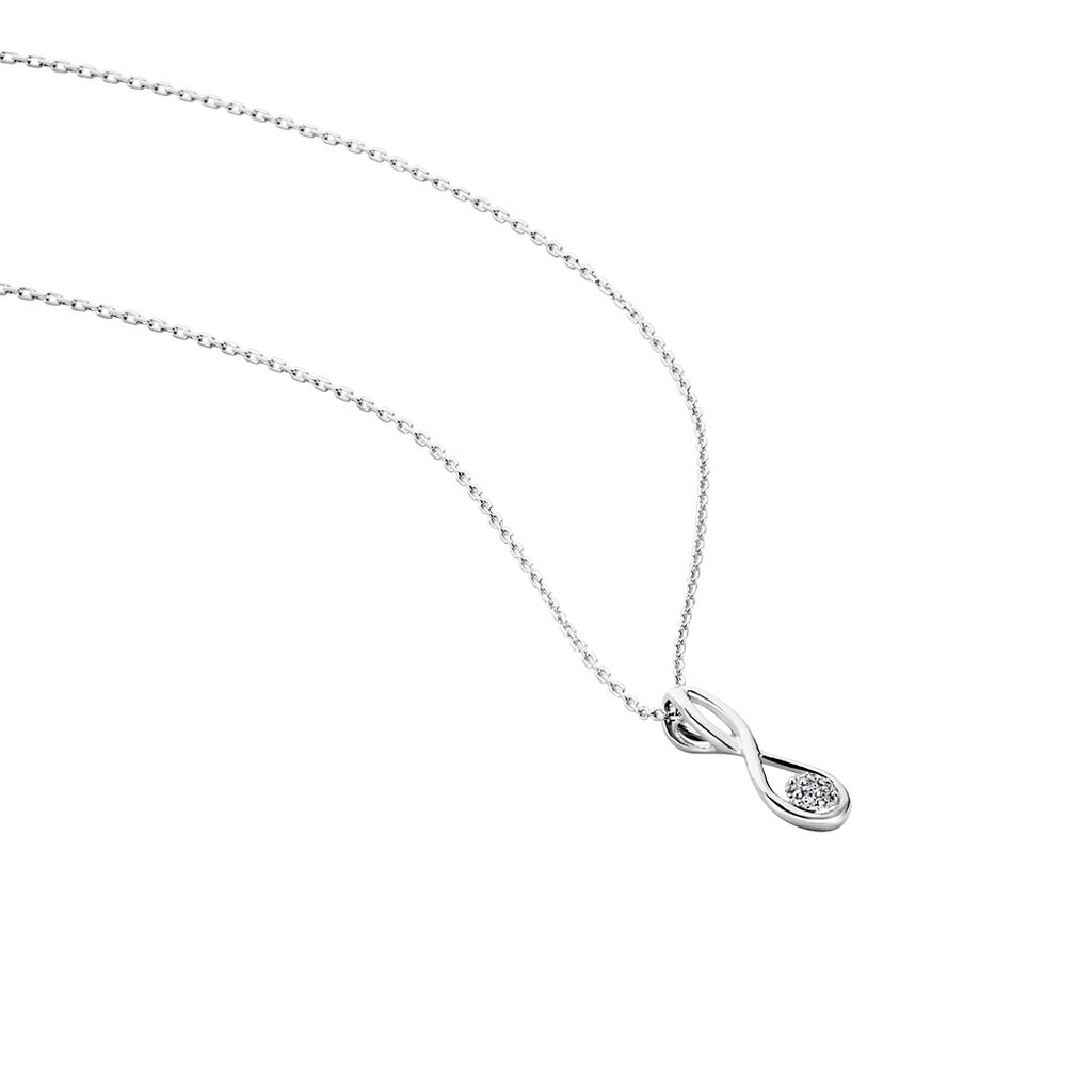 Collier Shaeen Or Blanc Diamant - Colliers Femme | Histoire d’Or