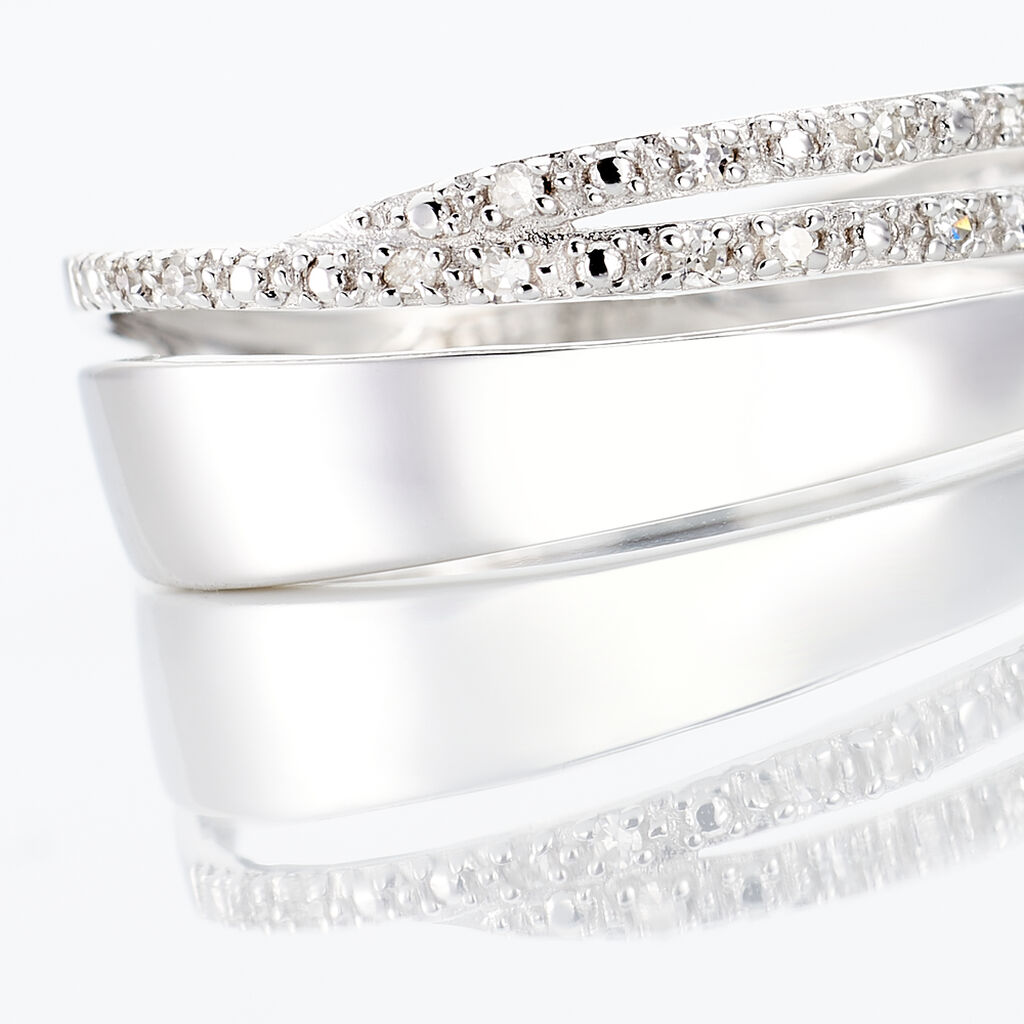 Bague Angele Or Blanc Diamant - Bagues avec pierre Femme | Histoire d’Or