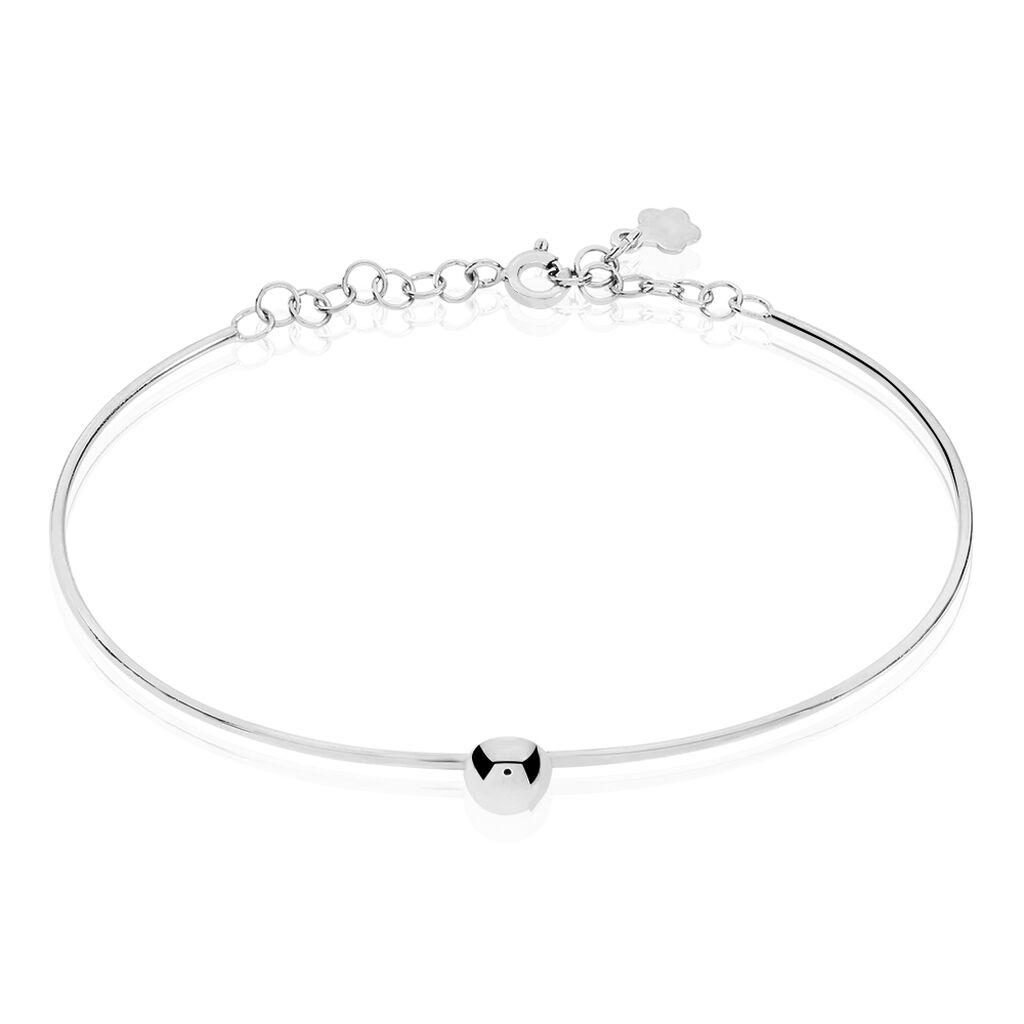 Bracelet Jonc Bilao Argent Blanc - Bracelets fantaisie Femme | Histoire d’Or