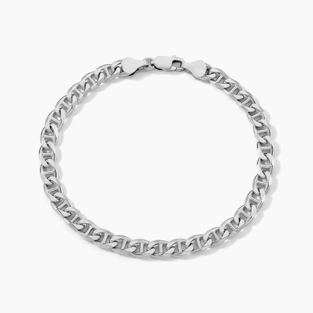 Bracelet Maille Argent Piato - Bracelets cha&icirc;ne Homme | Histoire d&rsquo;Or