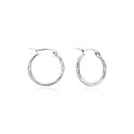 Cr&eacute;oles Esaias Acier Blanc - Boucles d'oreilles cr&eacute;oles Femme | Histoire d&rsquo;Or