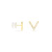 Boucles D'oreilles Puces Enimia Motif V Or Jaune Oxyde De Zirconium - Clous d'oreilles Femme | Histoire d’Or
