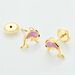 Boucles D'oreilles Puces Mael Dauphin Or Jaune - Clous d'oreilles Enfant | Histoire d’Or