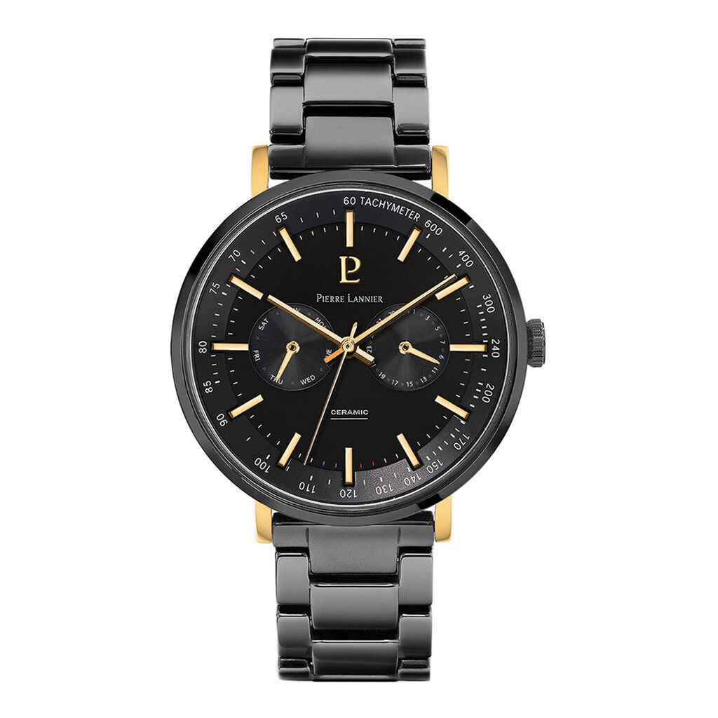 Montre Pierre Lannier Ceramic Noir - Montres Homme | Histoire d&rsquo;Or