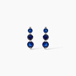 Boucles D'Oreilles Puces Emina Argent Blanc Pierre D'Imitation Perle D'Imitation - Boucles d'oreilles fantaisie Femme | Histoire d&rsquo;Or