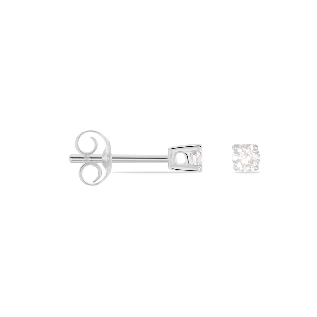Boucles D'oreilles Puces Victoria Or Blanc Diamant - Clous d'oreilles Femme | Histoire d&rsquo;Or