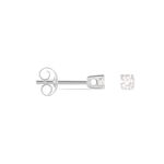 Boucles D'oreilles Puces Victoria Or Blanc Diamant - Clous d'oreilles Femme | Histoire d&rsquo;Or