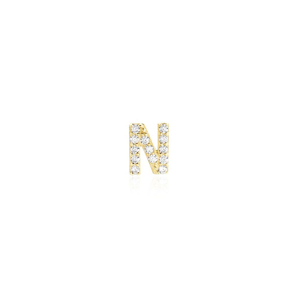 Boucle D'oreille Puce Unitaire Jodoca Or Jaune Oxyde De Zirconium - Clous d'oreilles Femme | Histoire d’Or
