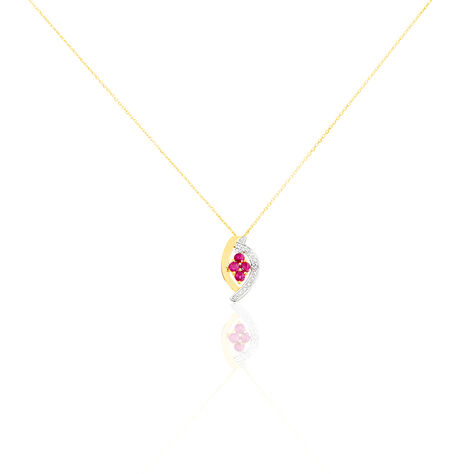 Collier Hoela Or Jaune Diamant Et Rubis - Colliers Femme | Histoire d’Or