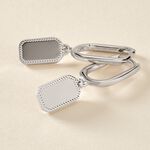 Cr&eacute;oles Jordana Argent Blanc - Boucles d'oreilles cr&eacute;oles Femme | Histoire d&rsquo;Or